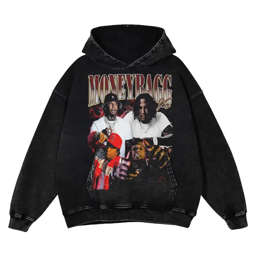 Moneybagg Yo Federal 3X Aicd Wash Oversized Hoodie