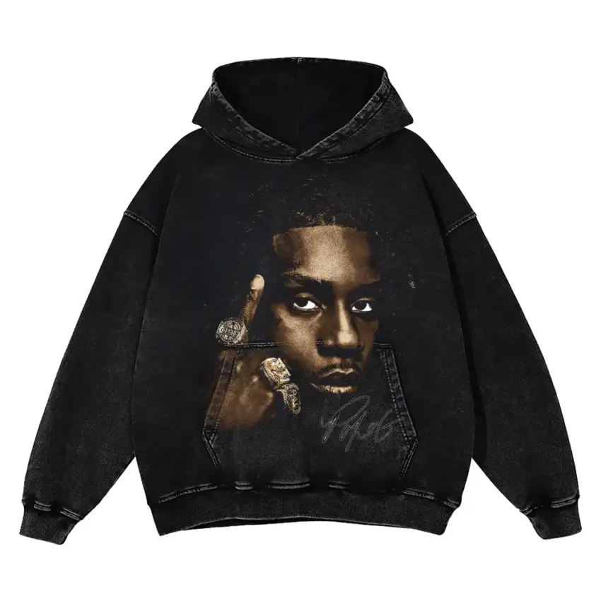 Polo G The Goat Aicd Wash Oversized Hoodie