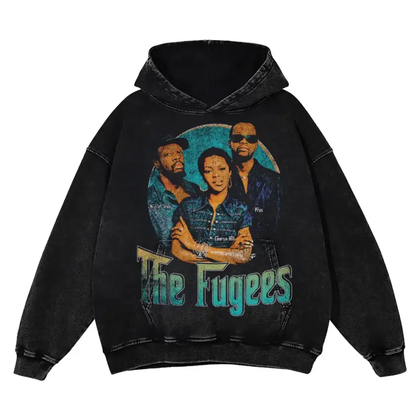 Ready Or Not Aicd Wash Oversized Hoodie