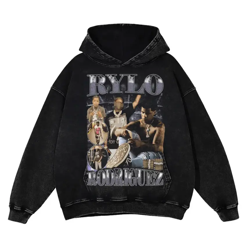 Rylo Rodriguez Been One Aicd Wash Oversized Hoodie