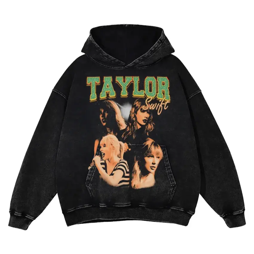Taylor Swift The Eras Tour Aicd Wash Oversized Hoodie