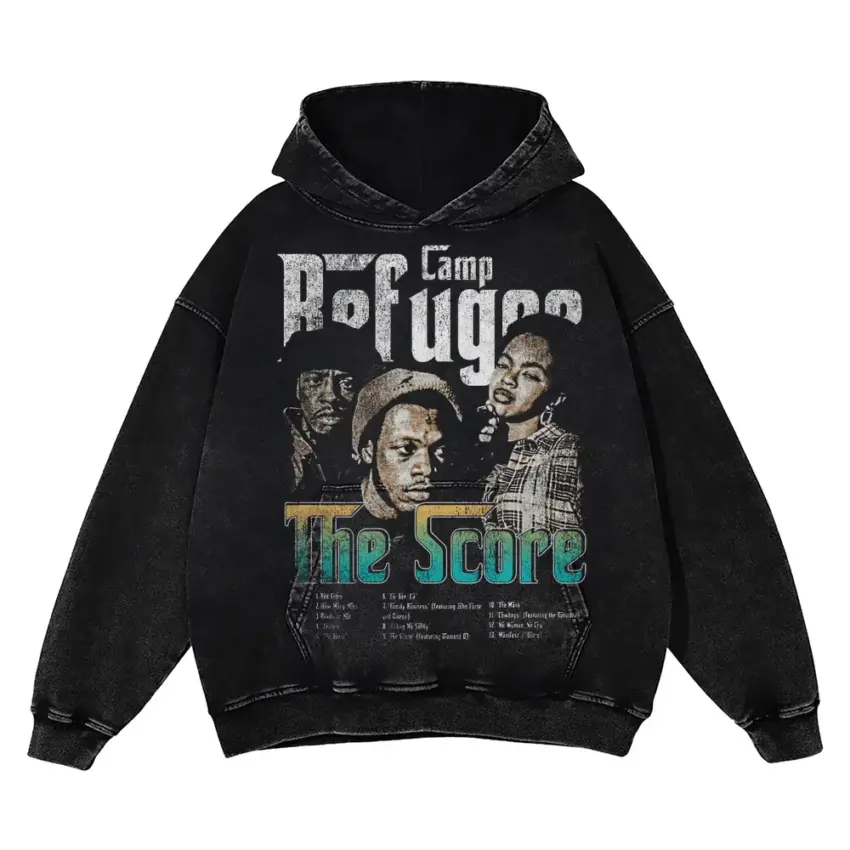 The Score Aicd Wash Oversized Hoodie