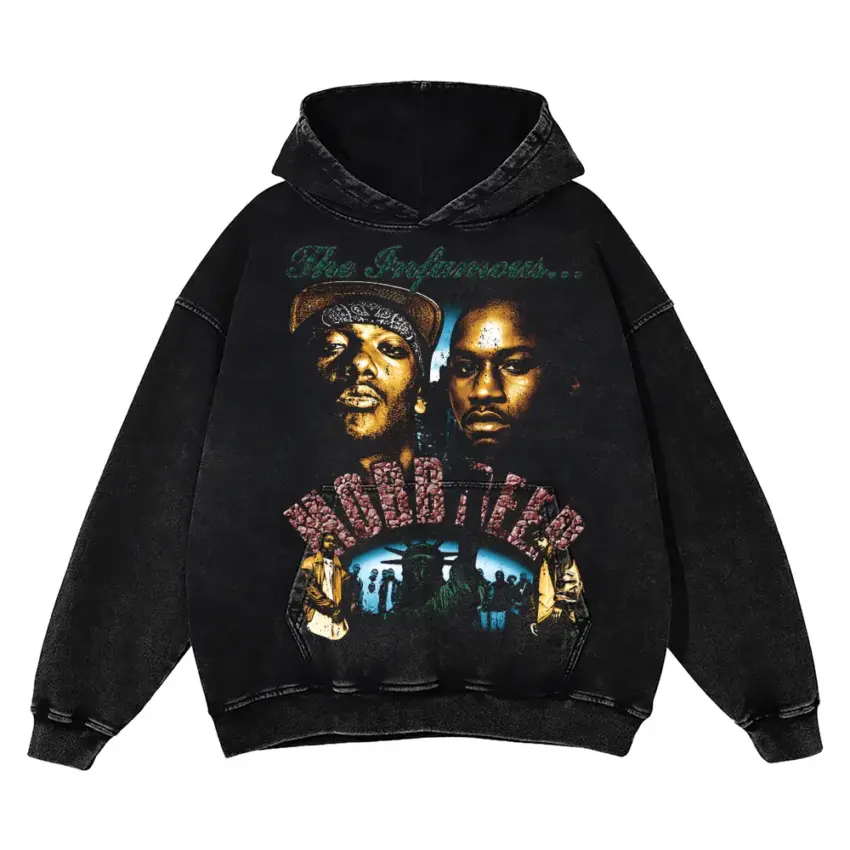 The Infamous Mobb Aicd Wash Oversized Hoodie