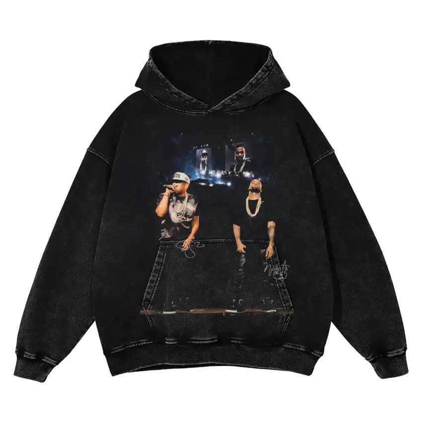 The Notorious BIG Ready To Die Aicd Wash Oversized Hoodie