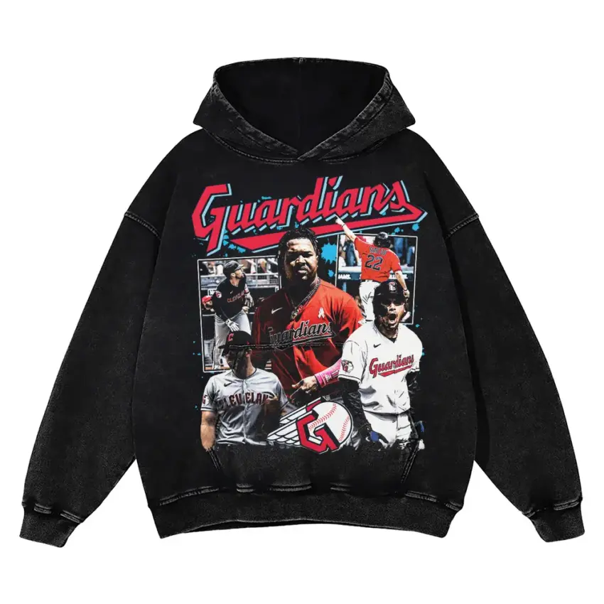 Guardians Of The Diamond Aicd Wash Oversized Hoodie