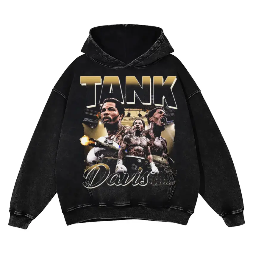 Gervonta Tank Davis Power Aicd Wash Oversized Hoodie