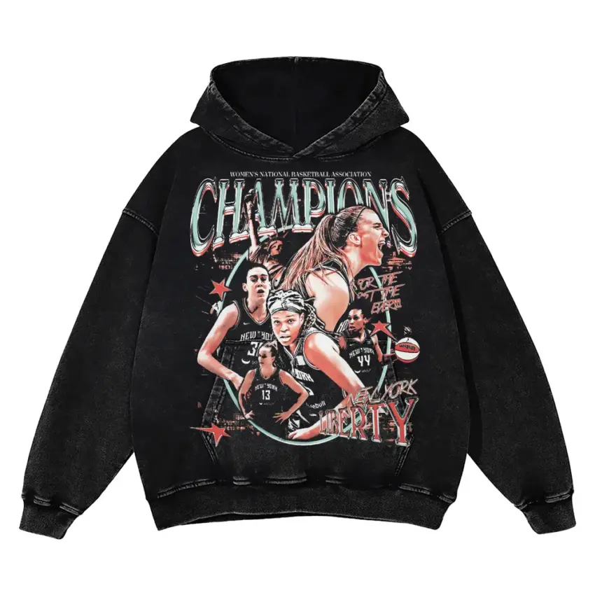 Aces Are High Aicd Wash Oversized Hoodie