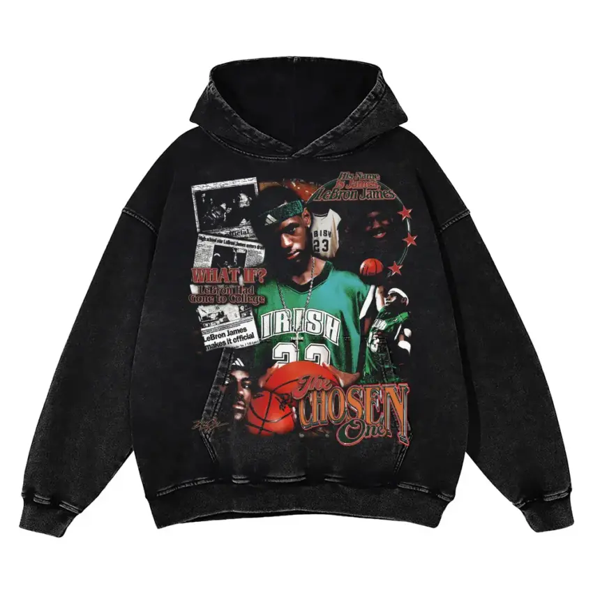 Trust The Chosen One Aicd Wash Oversized Hoodie