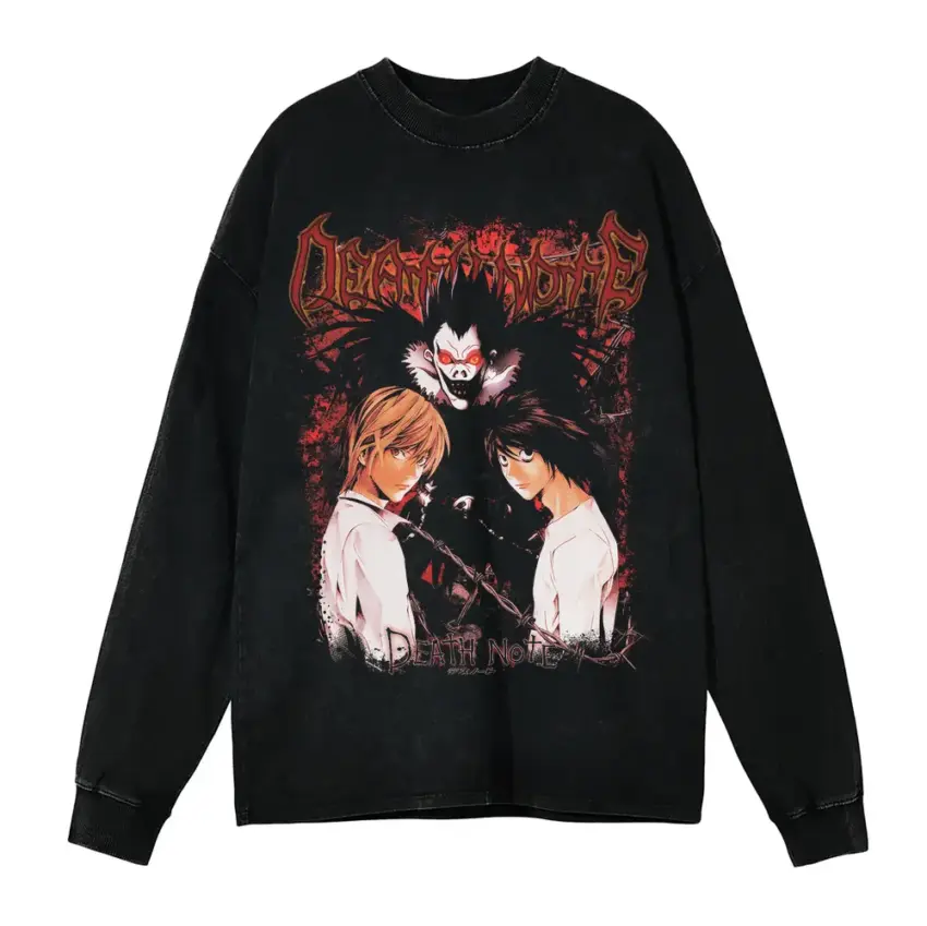 Kira Versus L Aicd Wash Oversized Long Sleeve Shirt
