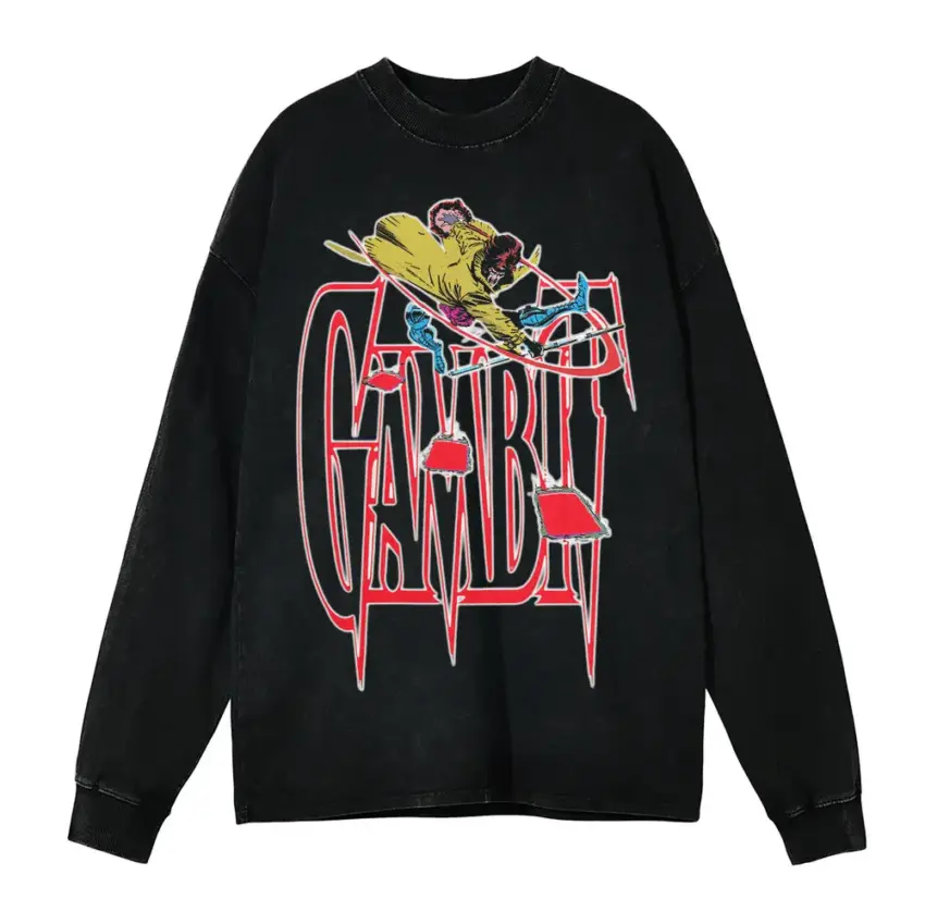 Ode To Lasagna Aicd Wash Oversized Long Sleeve Shirt