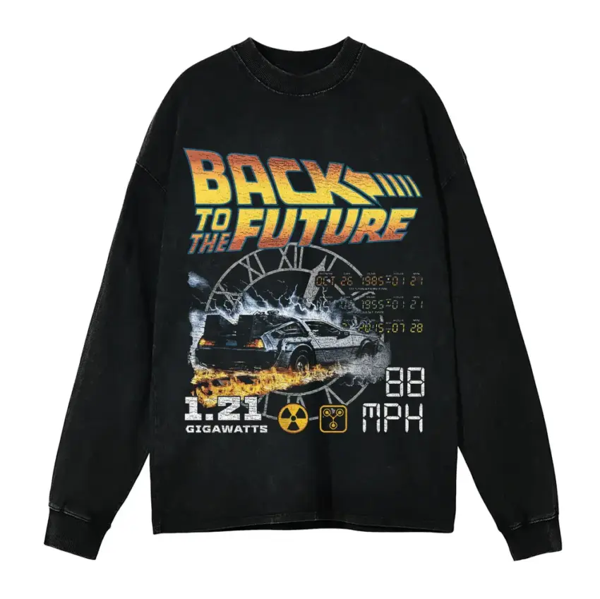 One Point Twenty One Gigawatts Aicd Wash Oversized Long Sleeve Shirt