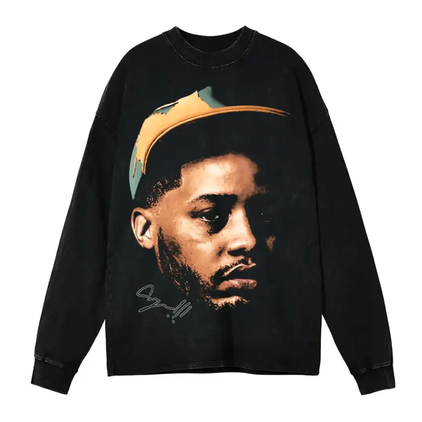 808 Mafia Boss Aicd Wash Oversized Long Sleeve Shirt