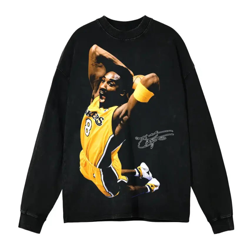 Black Mamba Legacy Aicd Wash Oversized Long Sleeve Shirt
