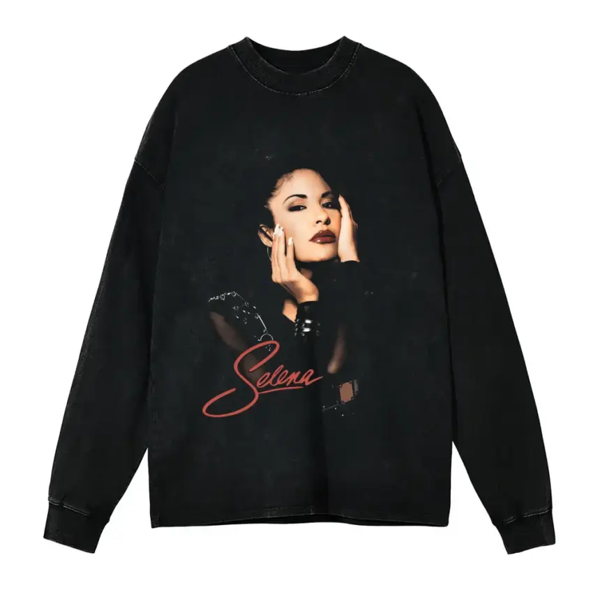 Como La Flor Aicd Wash Oversized Long Sleeve Shirt