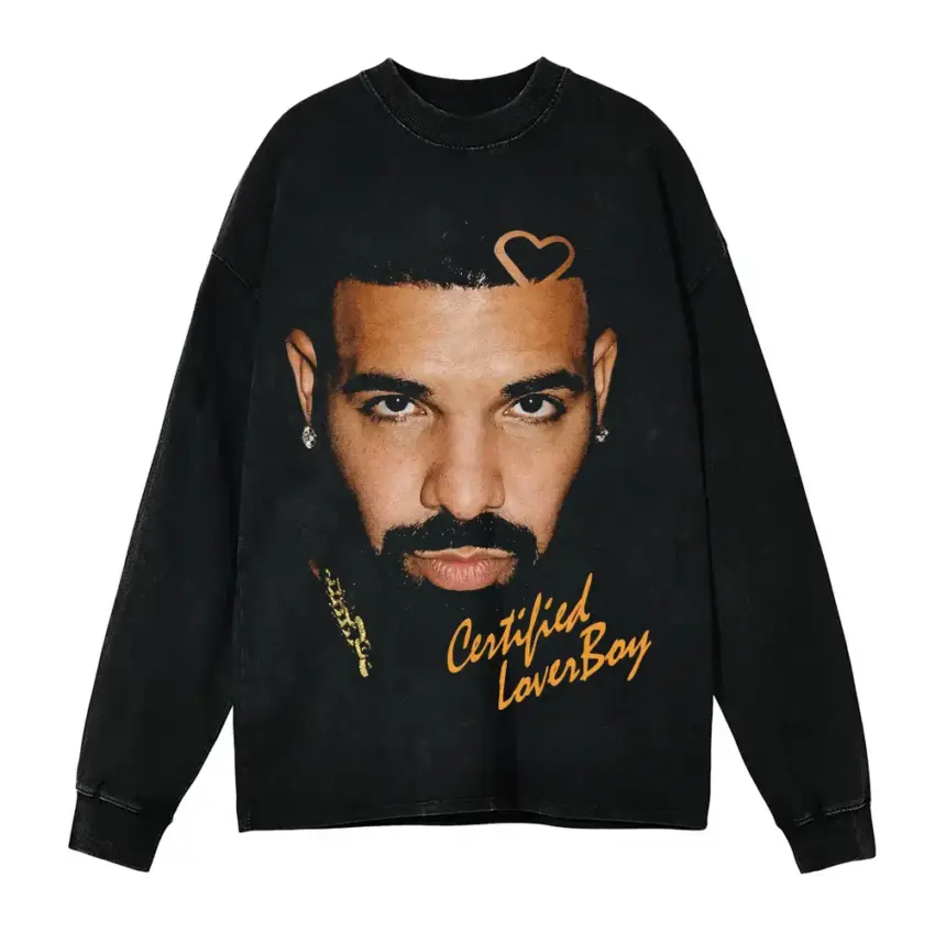 Certified Lover Boy2 Aicd Wash Oversized Long Sleeve Shirt