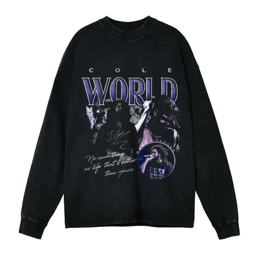 Cole World No Blanket Aicd Wash Oversized Long Sleeve Shirt