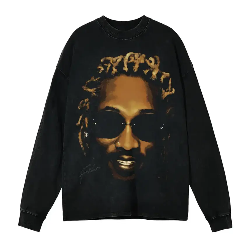 Future Pluto Aicd Wash Oversized Long Sleeve Shirt