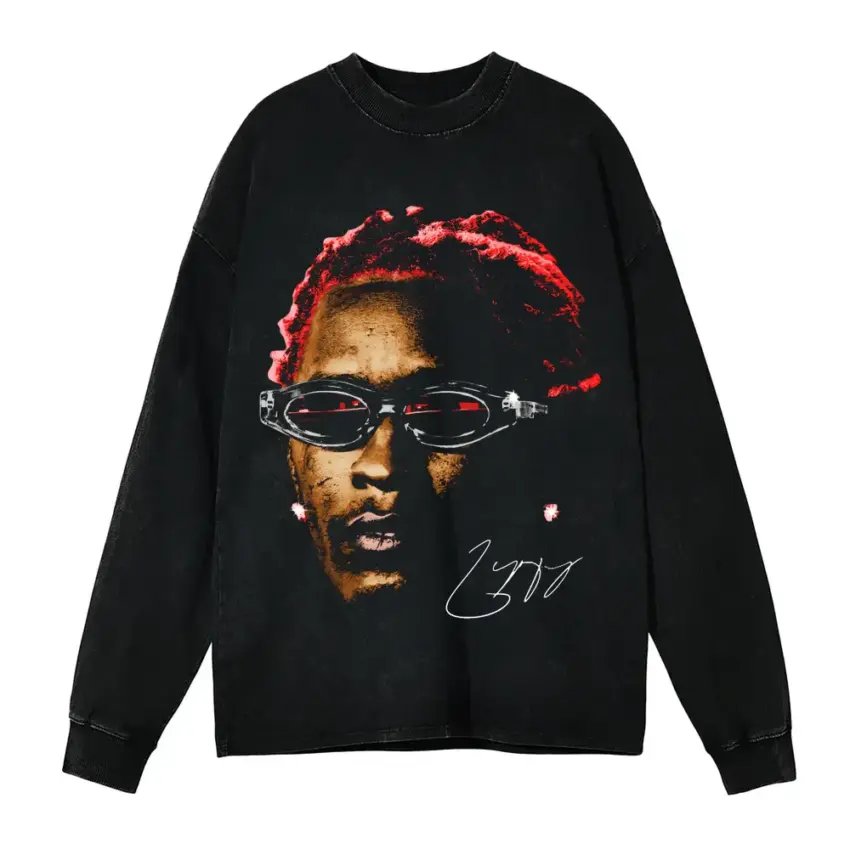 Jeffery Aicd Wash Oversized Long Sleeve Shirt