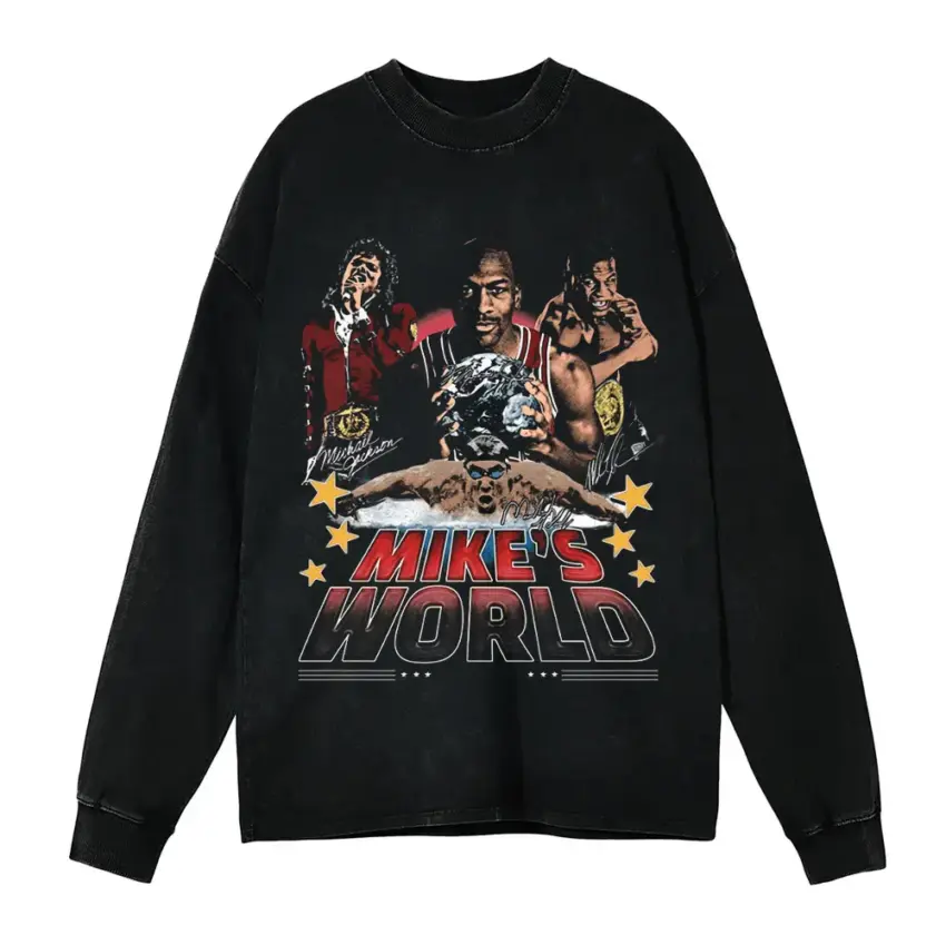 Lil Durk Durks World Aicd Wash Oversized Long Sleeve Shirt