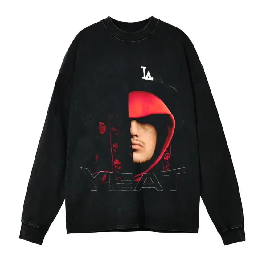 Lyfe Style Aicd Wash Oversized Long Sleeve Shirt