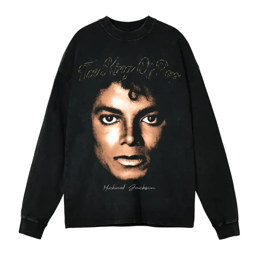 Man In The Mirror Aicd Wash Oversized Long Sleeve Shirt