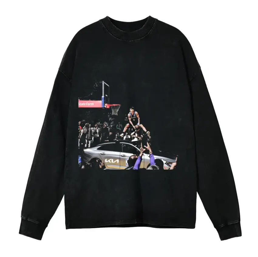 Morant Mayhem Aicd Wash Oversized Long Sleeve Shirt