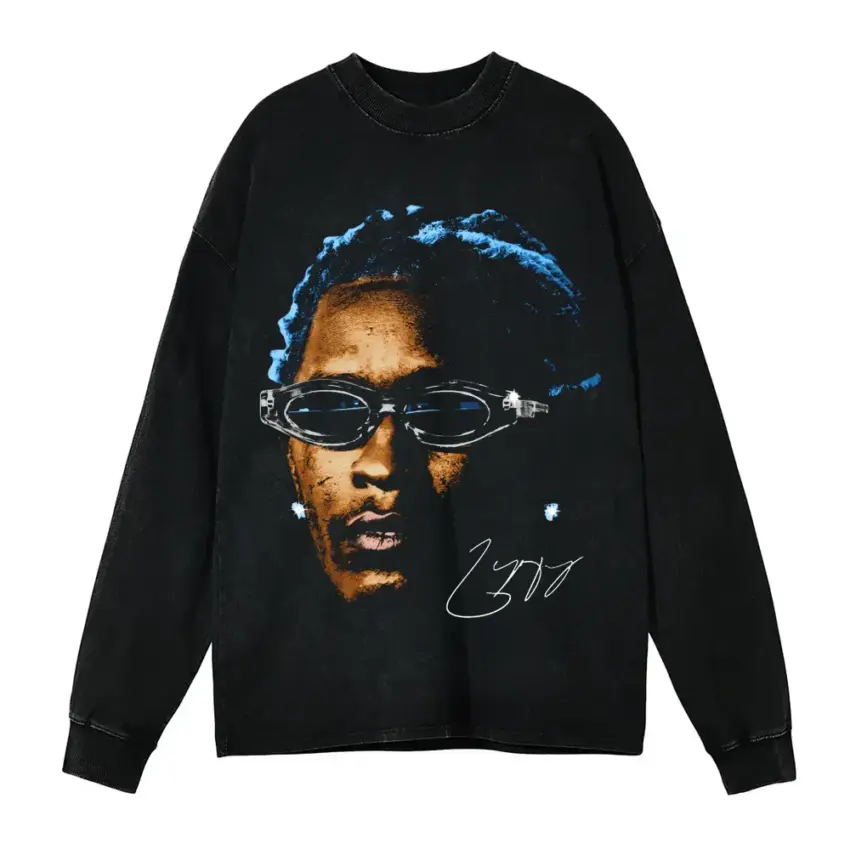 Slime Season Aicd Wash Oversized Long Sleeve Shirt