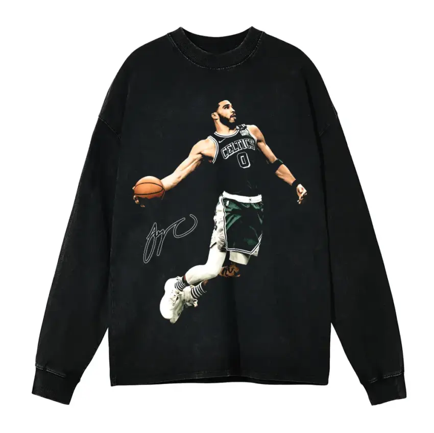 Tatum Takeover Aicd Wash Oversized Long Sleeve Shirt