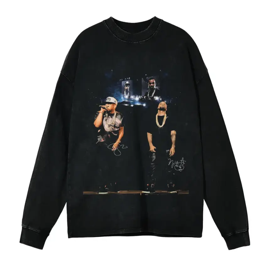 The Notorious BIG Ready To Die Aicd Wash Oversized Long Sleeve Shirt