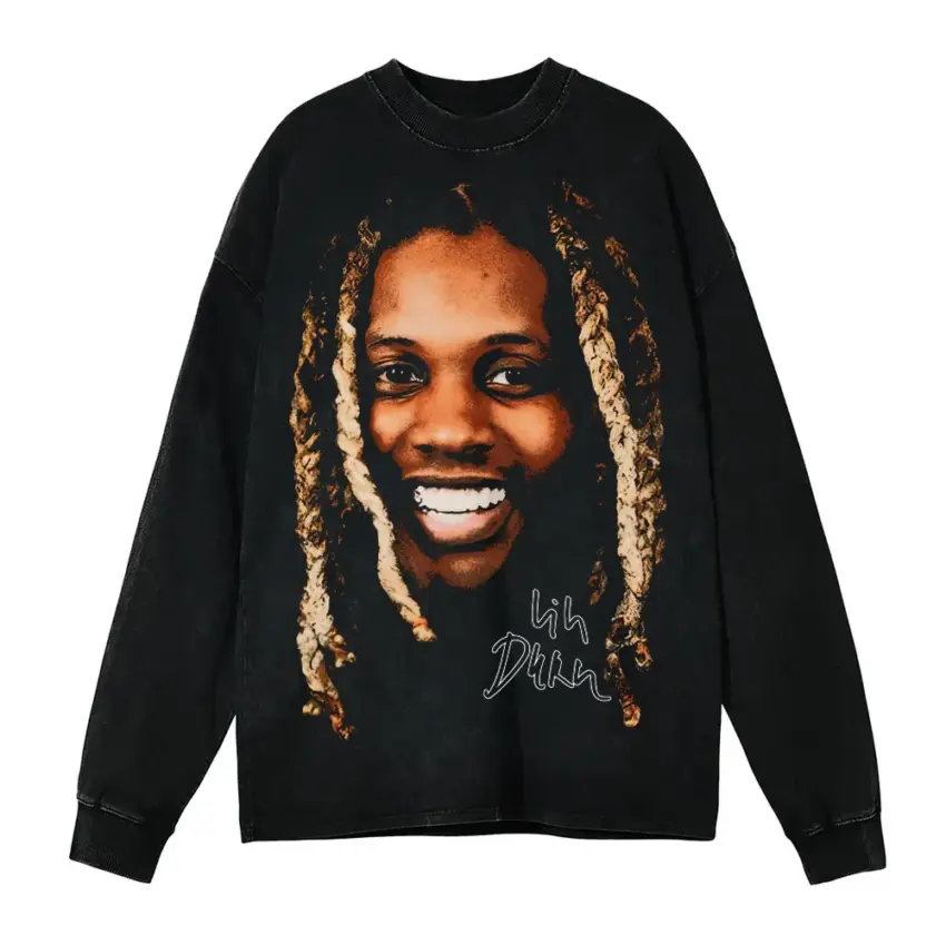 The Voice Of The Streets Aicd Wash Oversized Long Sleeve Shirt