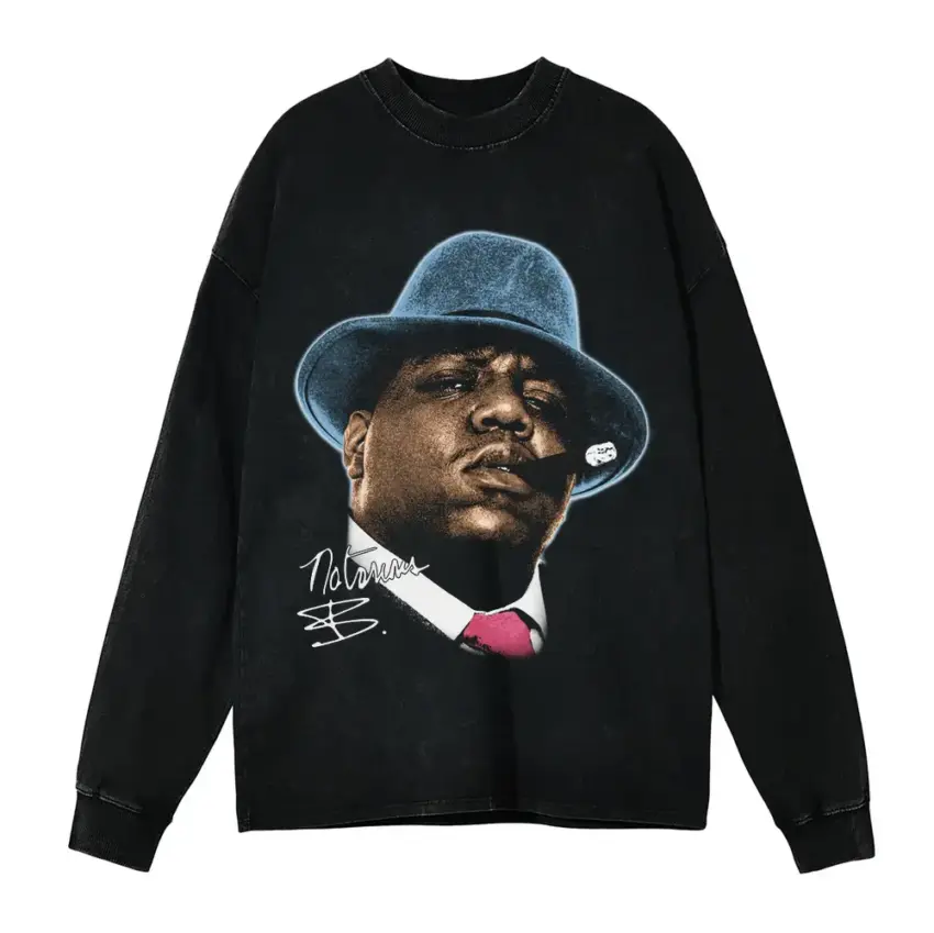 Twista Overnight Celebrity Aicd Wash Oversized Long Sleeve Shirt