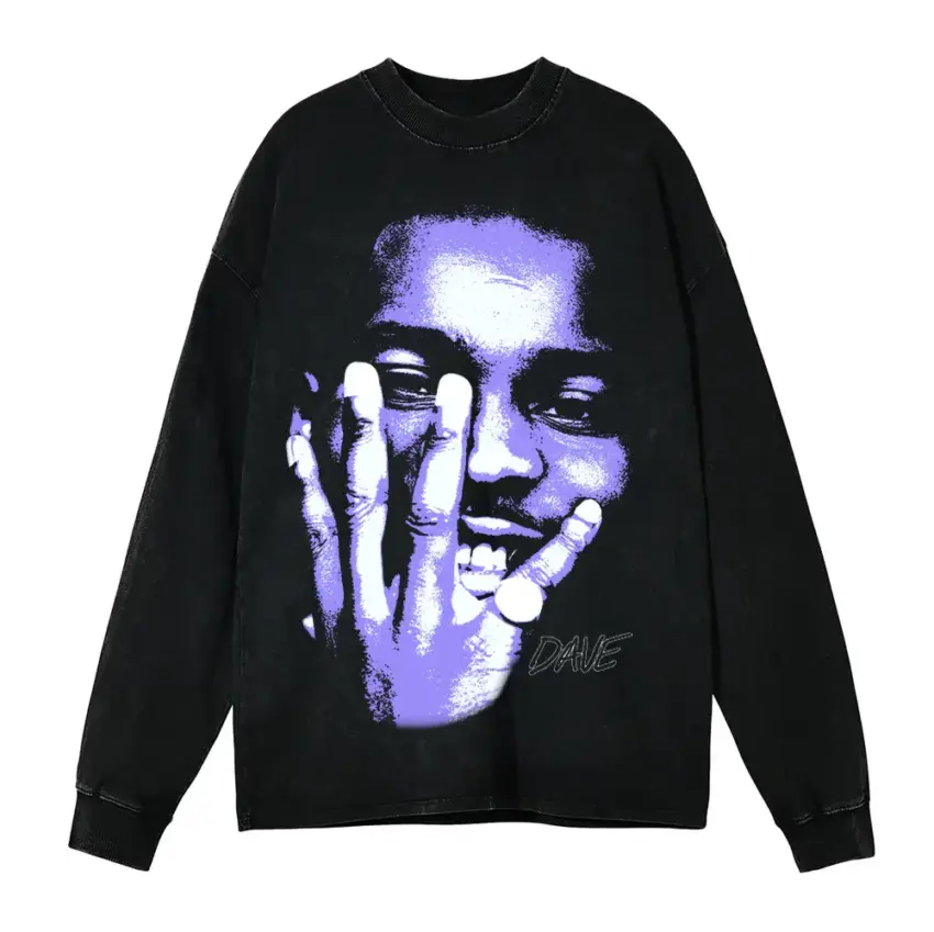 Vamp Anthem Aicd Wash Oversized Long Sleeve Shirt