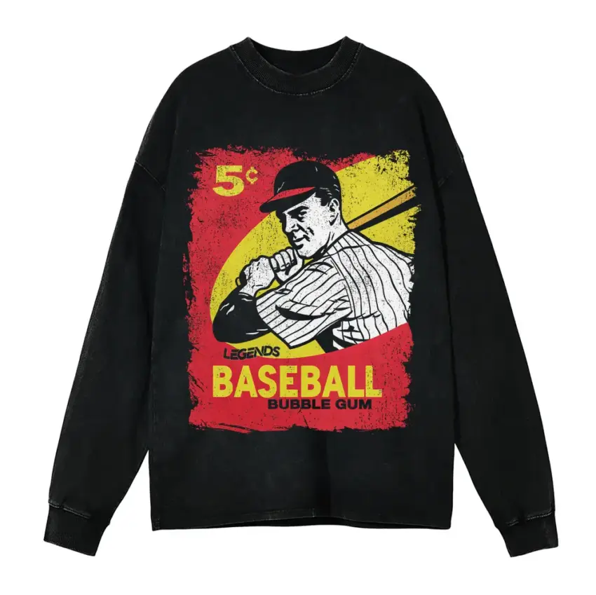 Five Cent Pinstripe Power Aicd Wash Oversized Long Sleeve Shirt