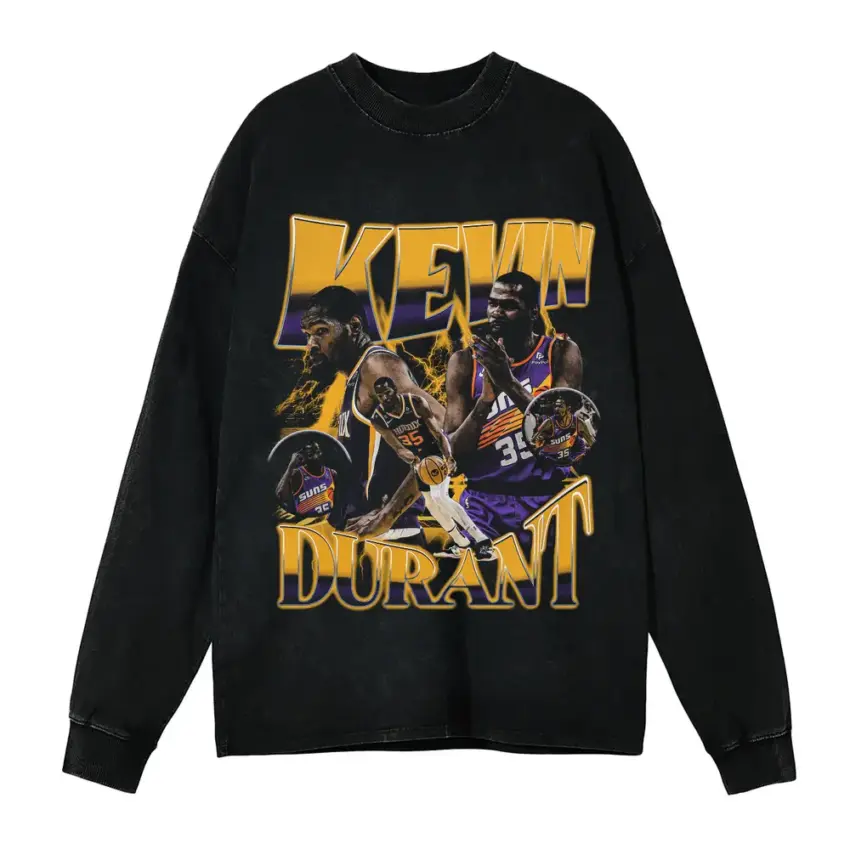 Kevin Durant The Prodigal Scorer Aicd Wash Oversized Long Sleeve Shirt