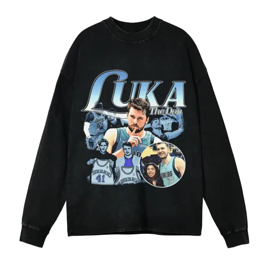 Luka Magic Aicd Wash Oversized Long Sleeve Shirt