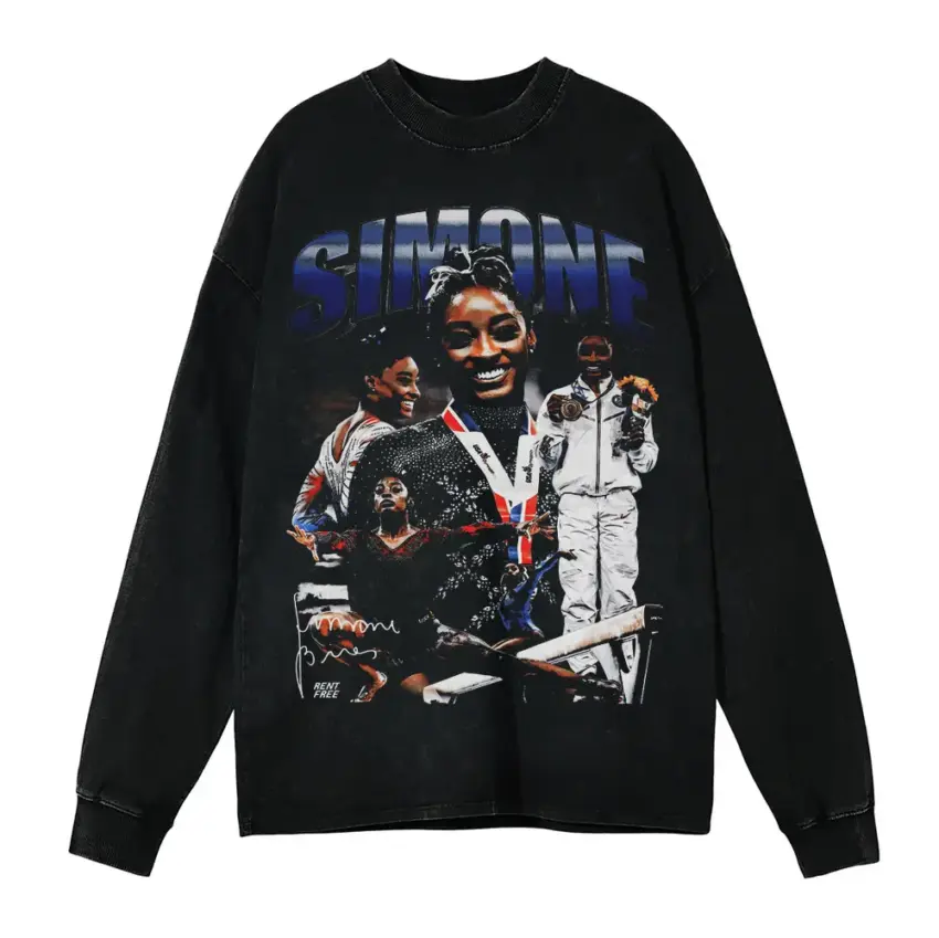 Queen Of The Court Aicd Wash Oversized Long Sleeve Shirt