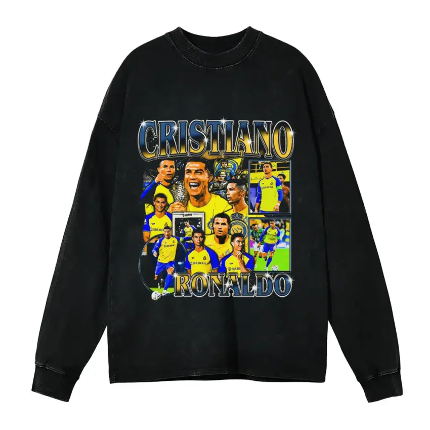 The Arabian Knight Aicd Wash Oversized Long Sleeve Shirt