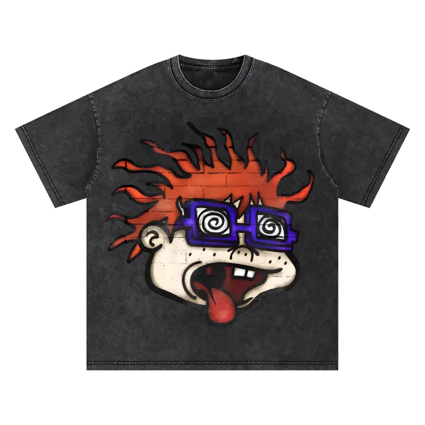 Wild Child Oversized Acid Wash T-shirt