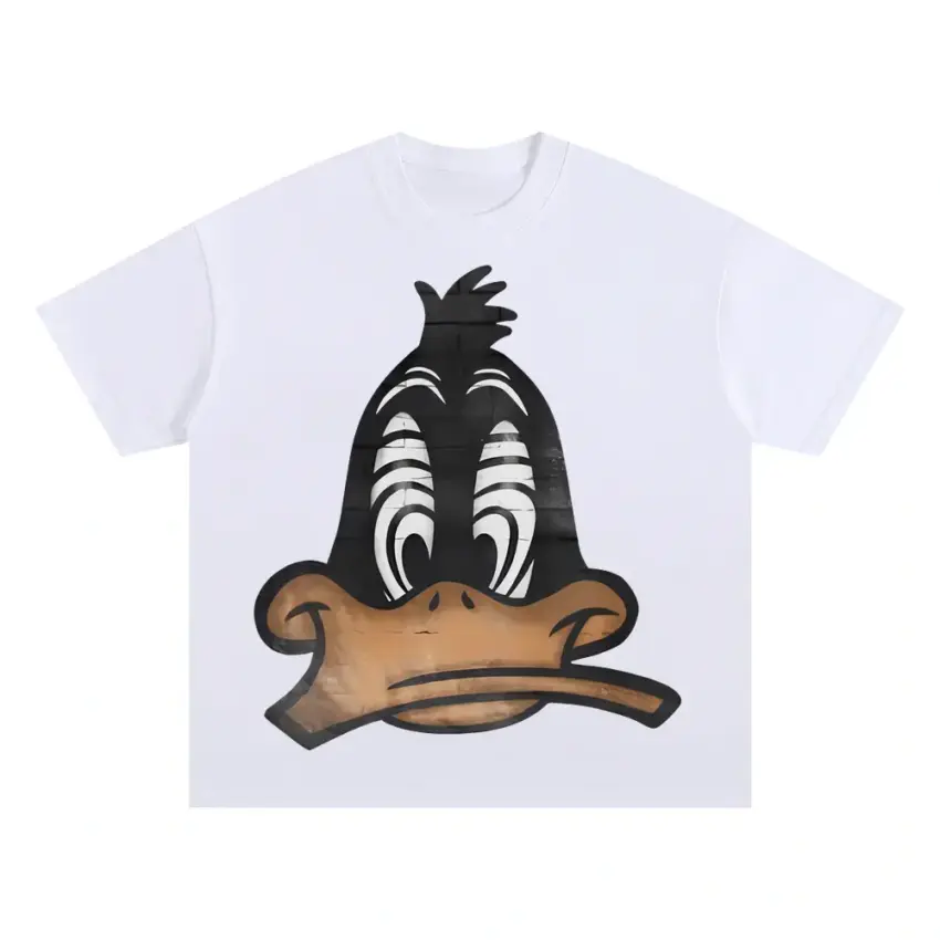 Despicable Duck Oversized White Graphic Tee