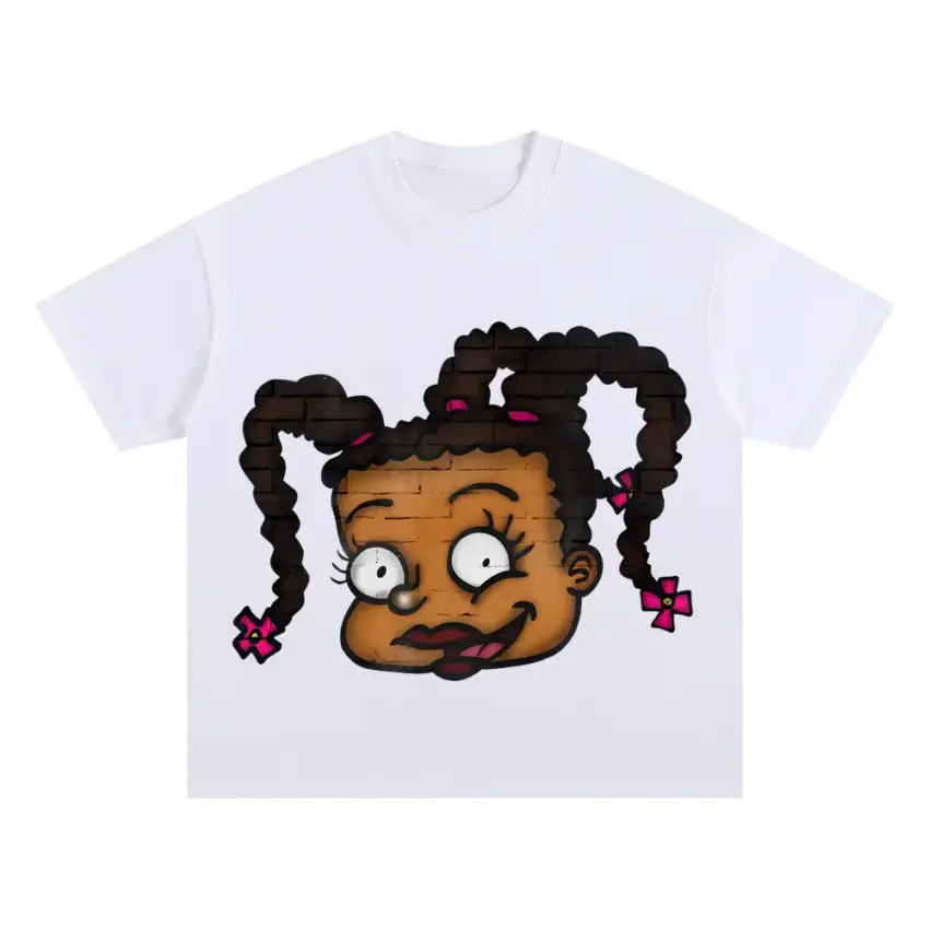 Sassy Braids Oversized White Graphic Tee
