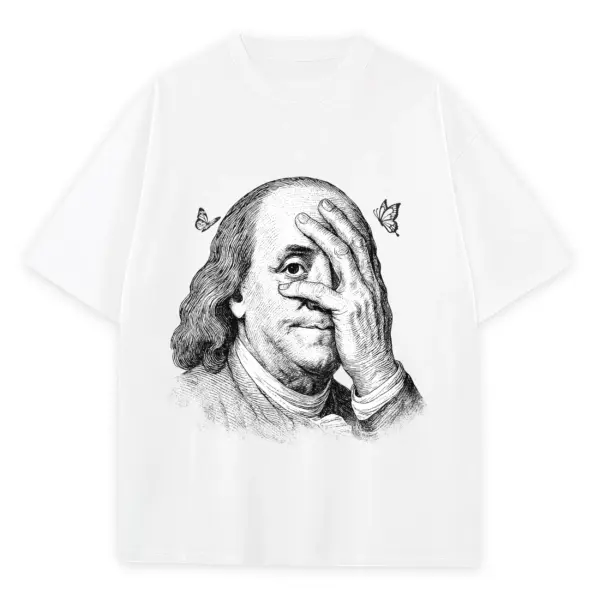 Retro Black x Benjamin Franklin 'Sketch' Heavyweight Tee - White