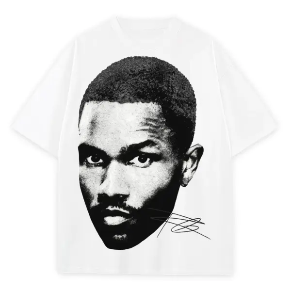 Retro Black x Frank Ocean 'Black And White' Heavyweight Tee - White