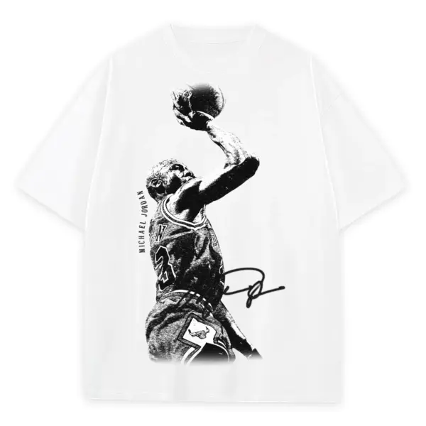 Retro Black x Michael Jordan ‘Jump Shot’ Heavyweight Tee - White