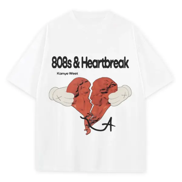 Retro Black x Kanye West '808s Heartbreak' Heavyweight Tee - White