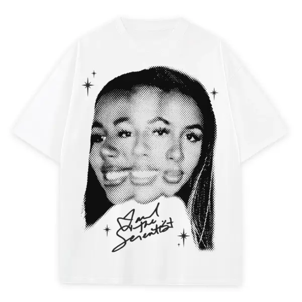 Retro Black x Mariah The Scientist 'Glitch Effect' Heavyweight Tee - White