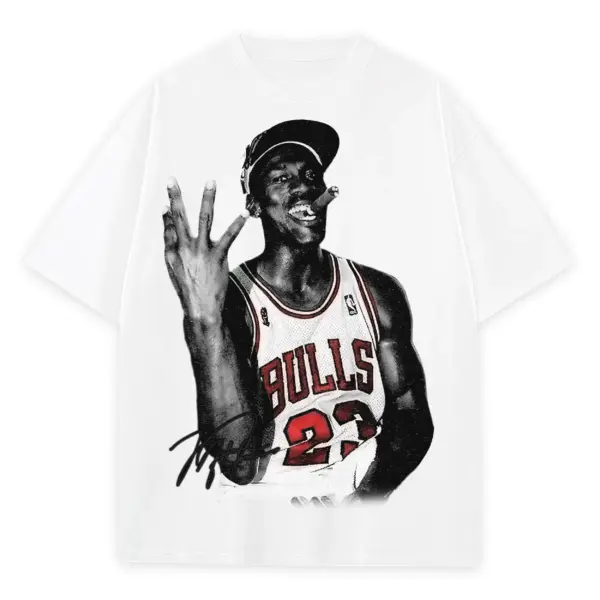 Retro Black x Michael Jordan ‘Three Fingers’ Heavyweight Tee - White