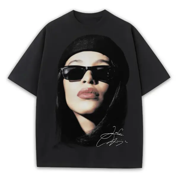 Retro Black x Aaliyah 'Sunglasses' Heavyweight Tee - Black