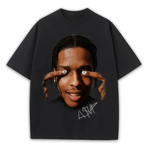 Retro Black x Asap Rocky 'Hands Over Eyes' Heavyweight Tee - Black