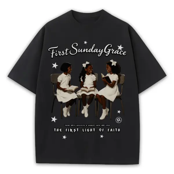 Retro Black x First Sunday Grace Heavyweight Tee - Black