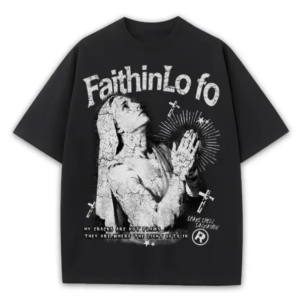 Retro Black x Faith in Lo Fi Heavyweight Tee - Black